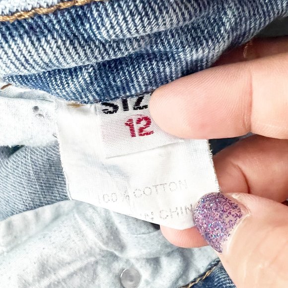 Polly Jeans Women 8 Blue Denim Button Fly High Rise Boyfriend Casual Bottoms - Picture 5 of 11